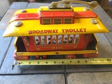 1960s BROADWAY TROLLEY 10430 TIN TOY Trade Mark Modern Toys made in Japan OK