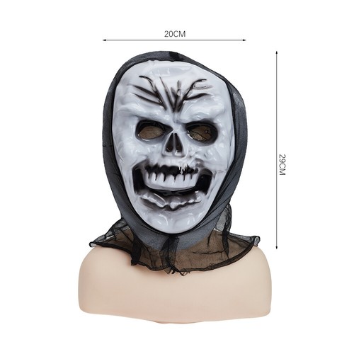 Skull Ghost Mask Halloween Scary Mask Cosplay Costume Prop Scream Fake Face Mask - Picture 14 of 24
