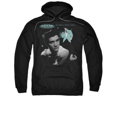 ELVIS PRESLEY TEAL PORTRAIT Licensed Pullover Hooded Sweatshirt Hoodie SM-3XL