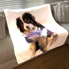 Personalized Upload a Photo Throw Blanket | 30x40 | 50x60| 60x80 | Fleece | Mink