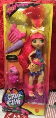 Cave Club Emberly Doll 10'' Prehistoric Fashion Doll With Dinosaur Pet Flaire