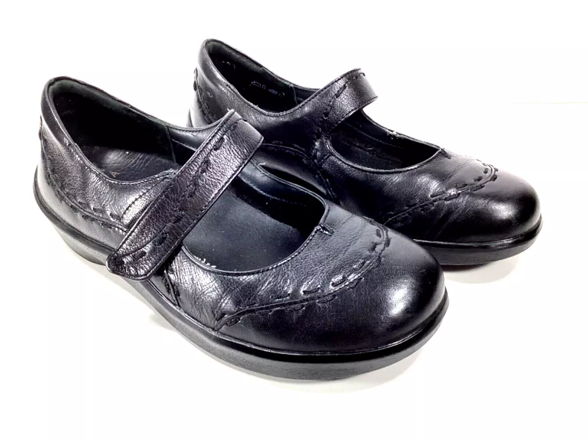 Ziera Womens Mary Jane Gummibear Shoes Black Leather Comfort Size