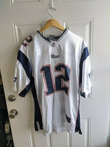 Reebok Nfl Tom Brady 12 New England Patriots White Away Jersey Size 48 Lotfg1 Ebay