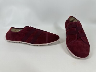 Ionic Epic Rover Shoes Mens Maroon Velvet Fabric Slip On Lightweight Size 11