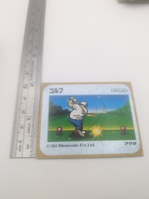 GOLF #12 Family Computer Card Menko Amada Famicom Konami 1985 Vintage Japan A2
