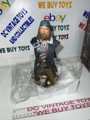 Pirates of the Caribbean Captain Barbossa Mini-Bust NECA Reel Case Fresh 6.5''