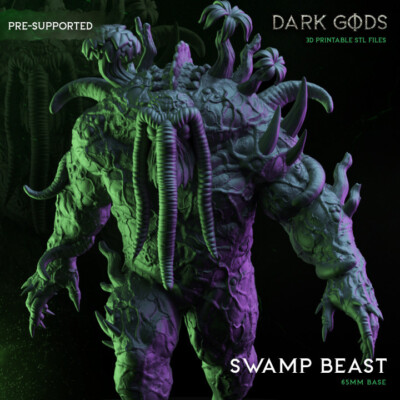 Swamp beast | Dark Gods | Plague Lord Unique Proxy Wargaming 3D Print Miniature