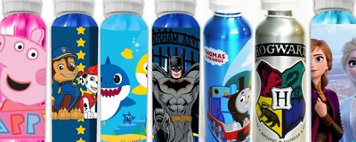CHARAKTER LIZENZIERTE ALUMINIUM SPORT WASSERFLASCHE FLASCHE SCHULE DISNEY JUNGEN MÄDCHEN