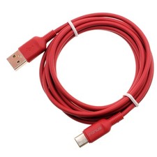 Red 6ft USB-C Cable Charger Cord Power Wire Type-C Fast Charge for SmartPhones