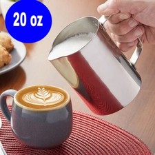 20 oz Stainless Steel Milk Frothing Pitcher Cup Coffee Latte Craft Mug