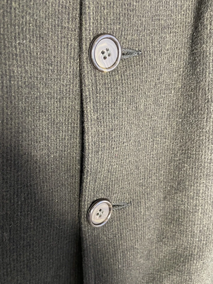Pronto Uomo Firenze Wool Blend Overcoat Green 46 L Tab Side Vent - Image 4 of 4