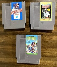Lot Of 3 Vintage NES Games: Nintendo Ice Hockey SNK Fighting Golf Play Action Fo