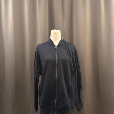 NWT Navy Adidas Track Jacket w/ cool zipper and back details