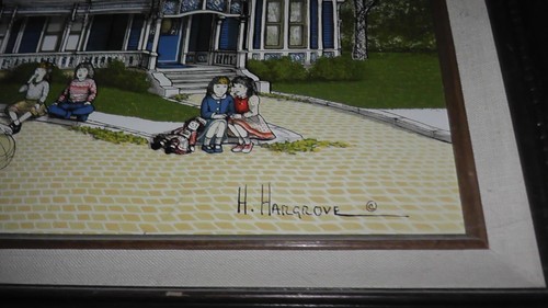 h hargrove print boys playing basketball vintage - Picture 2 of 3