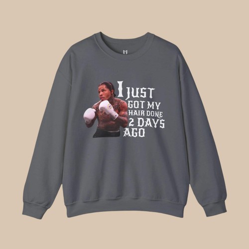 I Just Got My Hair Done 2 Days Ago - Gervonta Tank Davis Boxing CREWNECK SWEATER - Picture 7 of 25