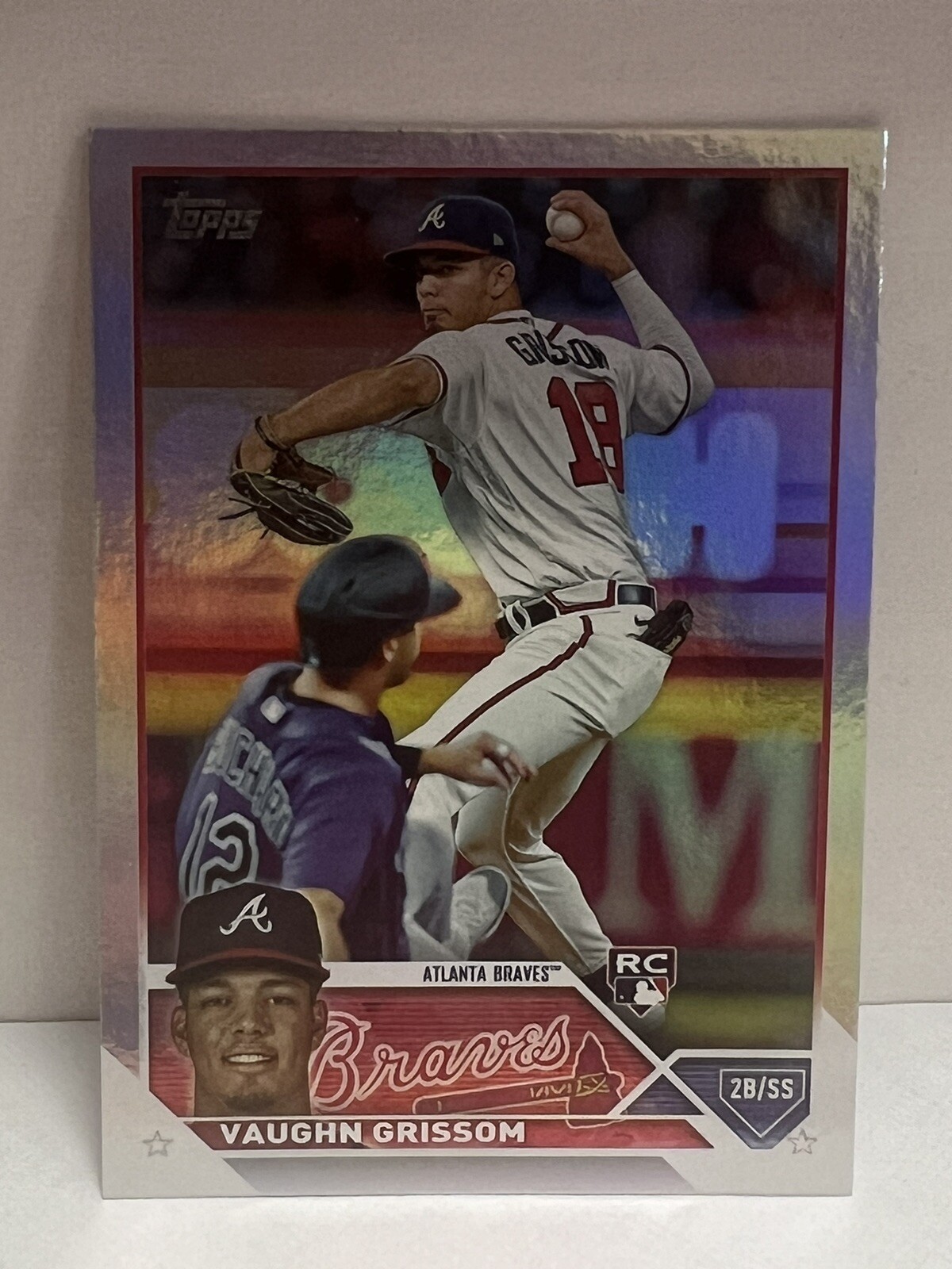 2023 Topps Series 1 Vaughn Grissom RC Rookie Rainbow Foil Parallel SP #275