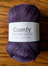 Knit Picks Comfy Fingering Yarn Blackberry Purple 50g/218 yds Cotton/Acrylic
