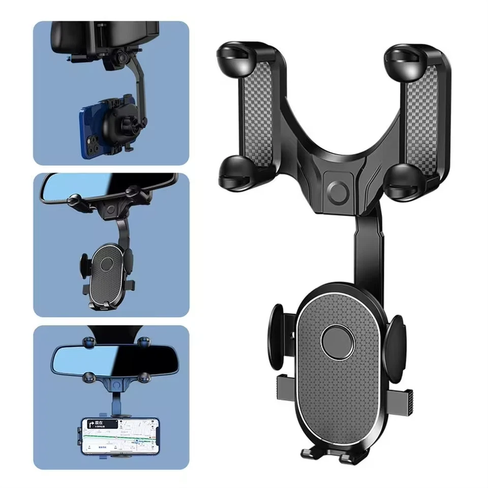 Handyhalterung Rückspiegel Universal KFZ halter 360° drehbar Smartphone Handy - Bild 2 von 4