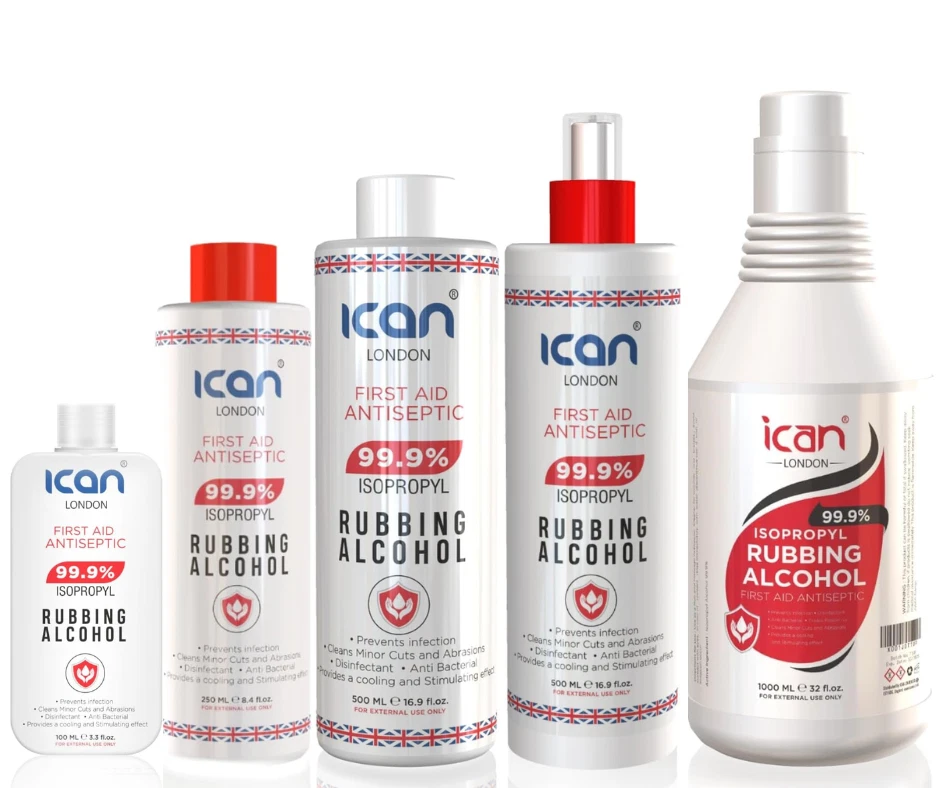 ICAN LONDON ICAN Isopropyl Alcohol 99.9% PURE Lab Grade Isopropanol Rubbing Disinfectant IPA