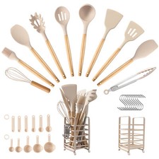 Cooking Utensils Set 32 Pcs Stainless Steel Heat Resistant Silicone Kitchen Tool