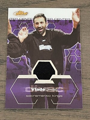 2002-03 Finest Game Worn Warm-Up Vlade Divac #125 Sacramento Kings /999