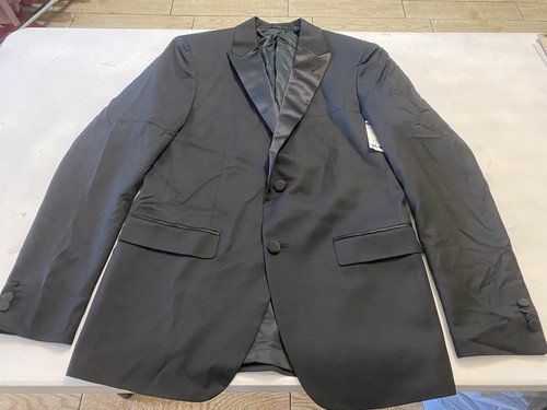 Men’s NWT Theory 100% Wool Two Button Black Tuxedo Jacket Size 40R - Picture 5 of 11