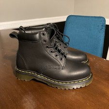 Dr Martens 6 eyelet 939 Ben Boots Black Greasy Leather Women's 6 Men  s 5 Doc NEW