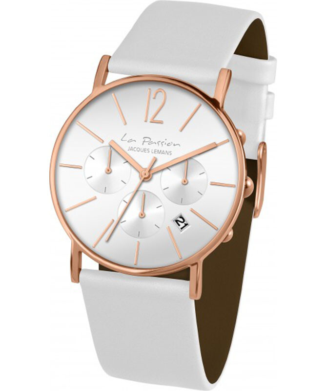 JACQUES LEMANS 'La Passion' Minimalist Chrono Watch 40mm R