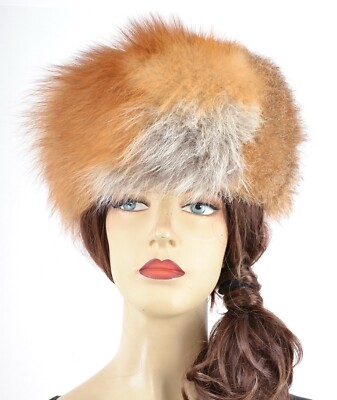 U140 CANADIAN RED FOX FUR HAT CAP WINTER HAT RANCH FOX SIZE  display picture 3