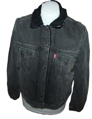 Levi s Damen Sherpa Trucker Jacke Grau M PC9-36136-0051 Jeansjacke