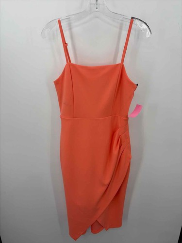 Pre-Owned Laundry Orange Size 6 Shift Midi Sleeveless Dress