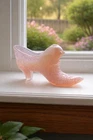 Fenton Shoe Iridescent Pink Cat Head Glass Daisy & Button Rare