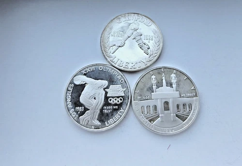 Small Lot Of 3  Silver Dollar--90% Silver--Commemorative Proofs--Free Shipping