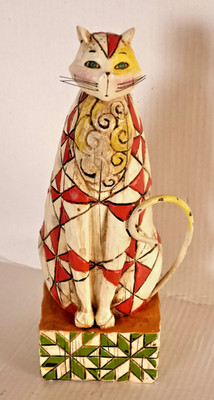 Jim Shore Katze ABRAHAM, Hartwood Creek, 18 cm, 114420T Enesco 2003