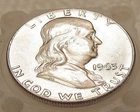 1963 Choice  Brilliant Uncirculated Franklin STACKERS DELIGHT  #309-39