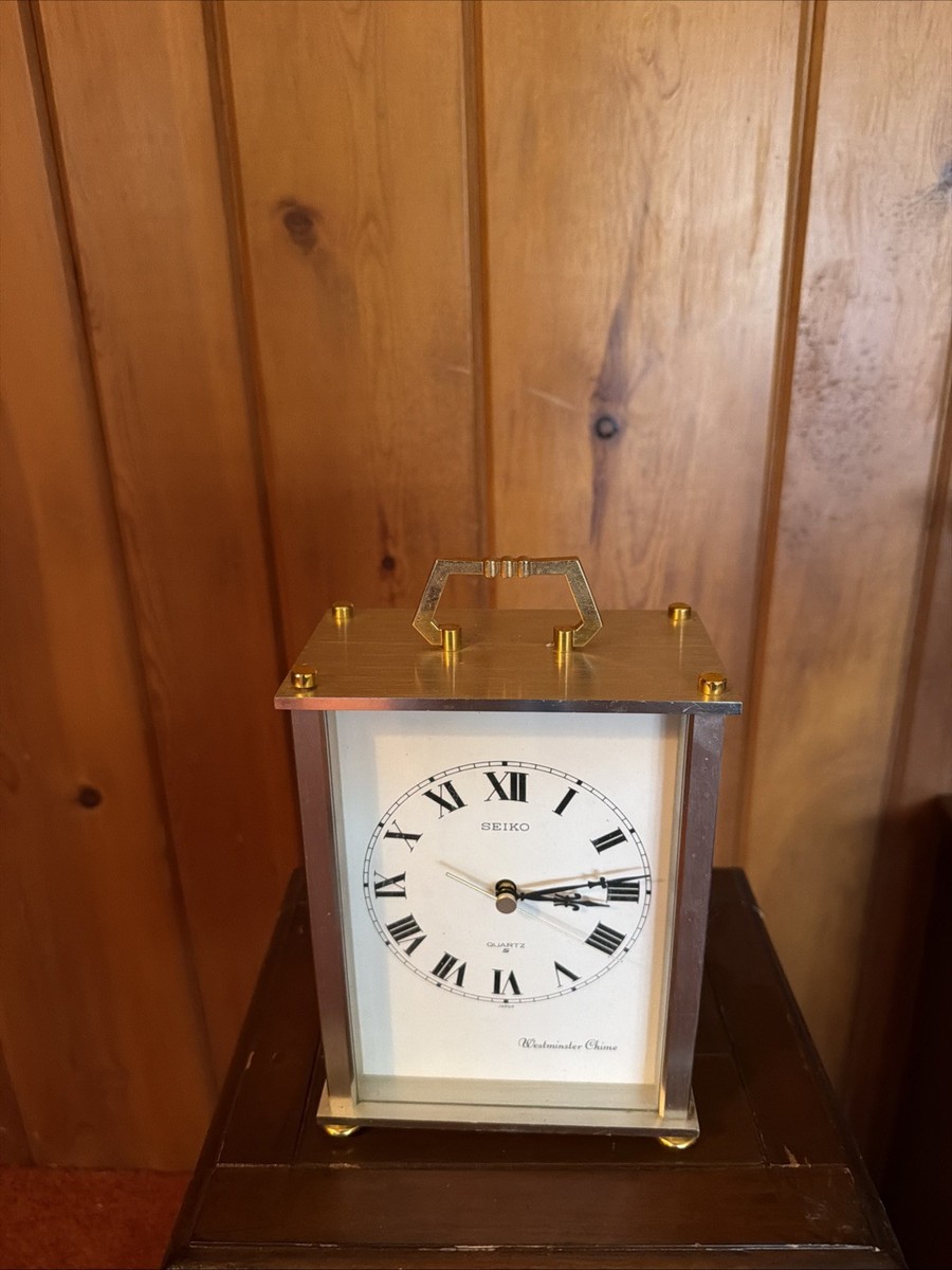 The Seiko Westminster-Whittington Chime Brass Mantel Carriage