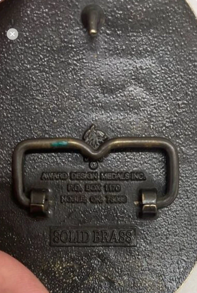 Oregon State Seal Belt Buckle Solid Brass Award Design 1st Edition Vintage - Image 3 of 3