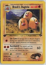 Brock's Dugtrio 22/132 Rare Gym Challenge Pokemon 1st Edition Moderately Played on eBay