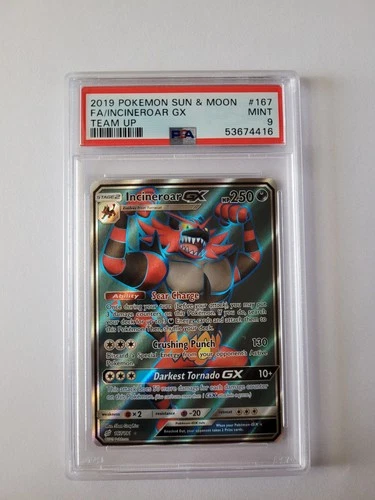 Incineroar GX (Full Art) 167/181 PSA 9 - 2019 Sun & Moon Team Up (4416)