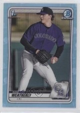 2020 Bowman Draft Chrome Sky Blue Refractor Sam Weatherly #BD-109 4z8