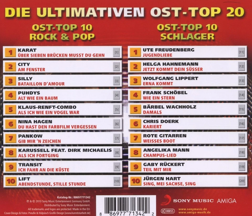 Various Ost Top 20 (CD) (UK IMPORT) Foto 3 de 3