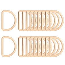 Metal D Ring Heavy Duty Welded D Rings Metal Buckle 1-1/6" Light Gold 20Pcs