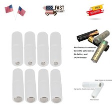 Seamless Battery Conversion: 8-Pack AAA to AA Adapters, Energy Efficient