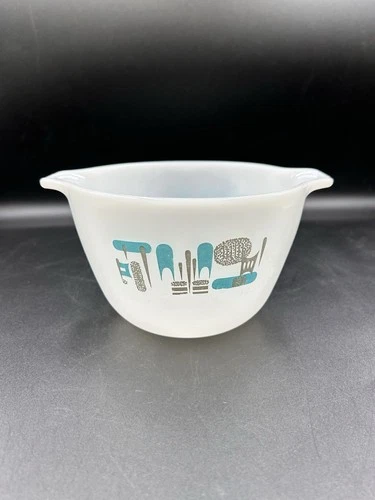 VTG Anchor Hocking Fire King Atomic Blue Heaven Mixing Bowl 1960’s