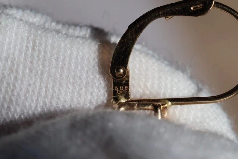 2Ct Oval Cut Australian Fire Opal CRYSTAL HOOP Earrings 14K Yellow Gold Plated Foto 2 de 4