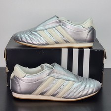 Adidas Taekwondo Para Mujer Talla 9.5 Zapatos Atléticos Plateados Informales Calzado Tenis