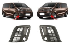 PER CITROEN SPACETOURER/JUMPY 16-24 GRIGLIA PARAURTI ANTERIORE CON FORO FENDINEBBIA SET COPPIA