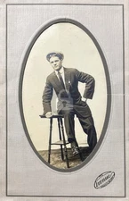 c1912 VERNON BREEDLOVE CHAMPION WRESTLER RPPC Photo Postcard COPY