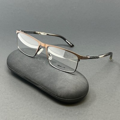 Revo Milo RE8011-02 Brown Men's Rectangular Eyeglasses 55mm Optical Frame