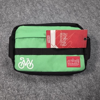 NWT Manhattan Portage Spoke Waist Bag Black Green Bike New York NY Cross Body